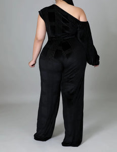 "Black Opulence"  Velvet Jumpsuit