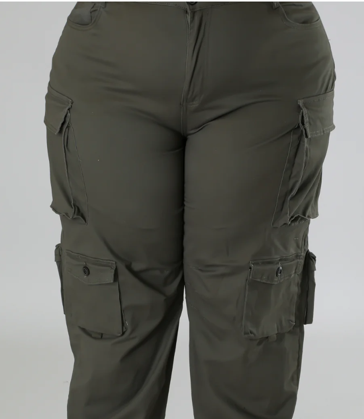 "Cargo-to-Go" Olive Casual Pants