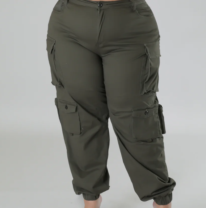 "Cargo-to-Go" Olive Casual Pants